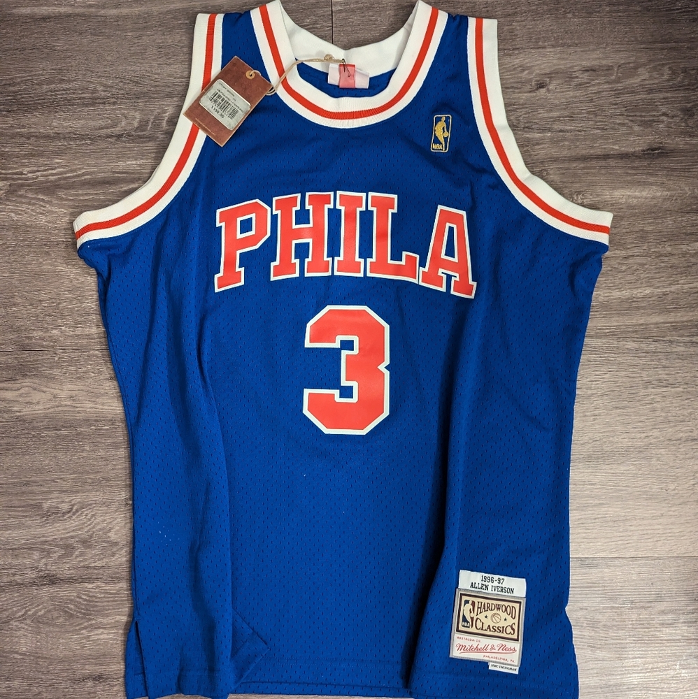 Philadelphia 76ers Allen Iverson Mitchell & Ness Hardwood Classics Jersey